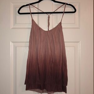 Anthropologie maroon ombré tank top